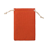 Мешочек из искусственного льна 13х18 см, оранжевый