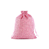 Мешочек из мешковины 10х14 см розовый
