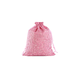 Мешочек из мешковины 7х9 см розовый